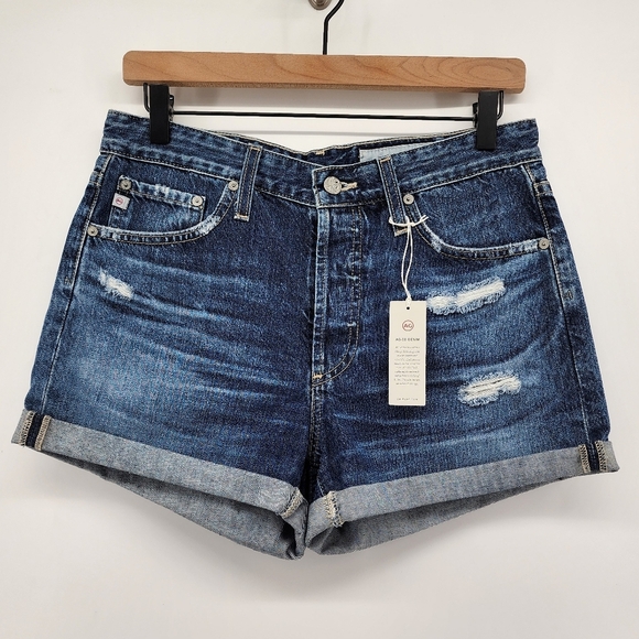 Adriano Goldshmeid AG The Alex Vintage Boyfriend Shorts NEW Size 27 - Picture 1 of 10